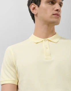 Polo piqué tintado amarillo
