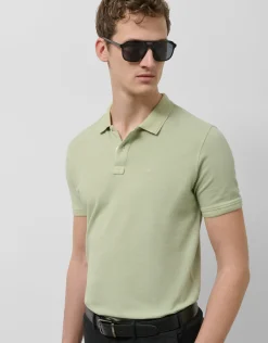 Polo piqué tintado verde caqui