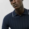 Polo tricotado marino estructura