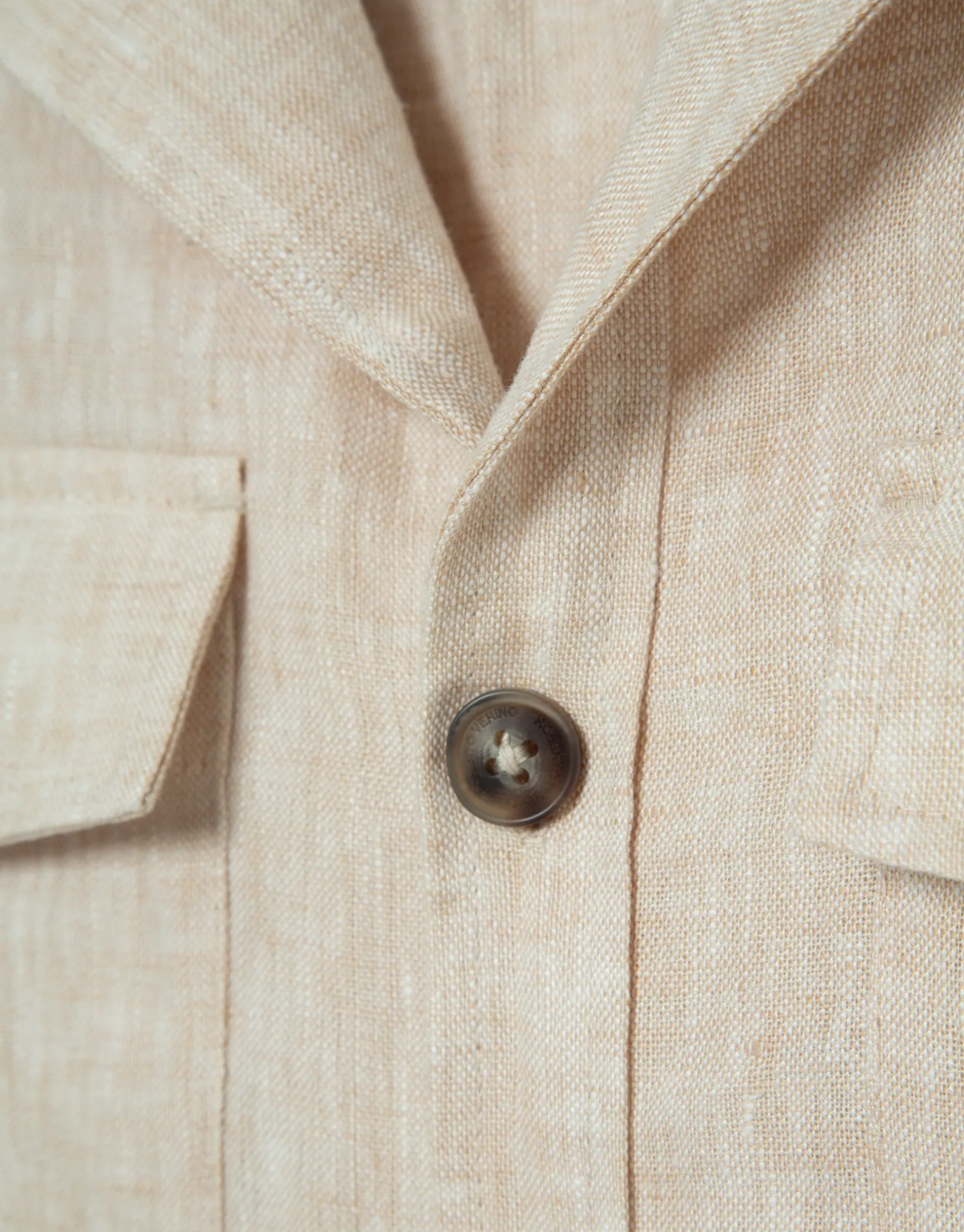 Sahariana cuatro bolsillos lino beige