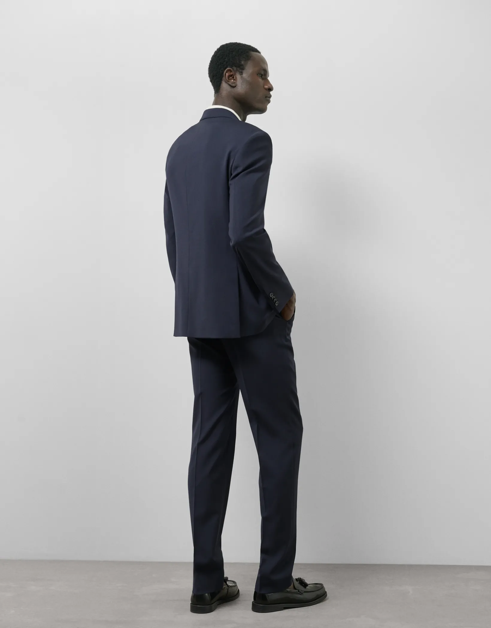 Traje half canvas regular fit azul oscuro