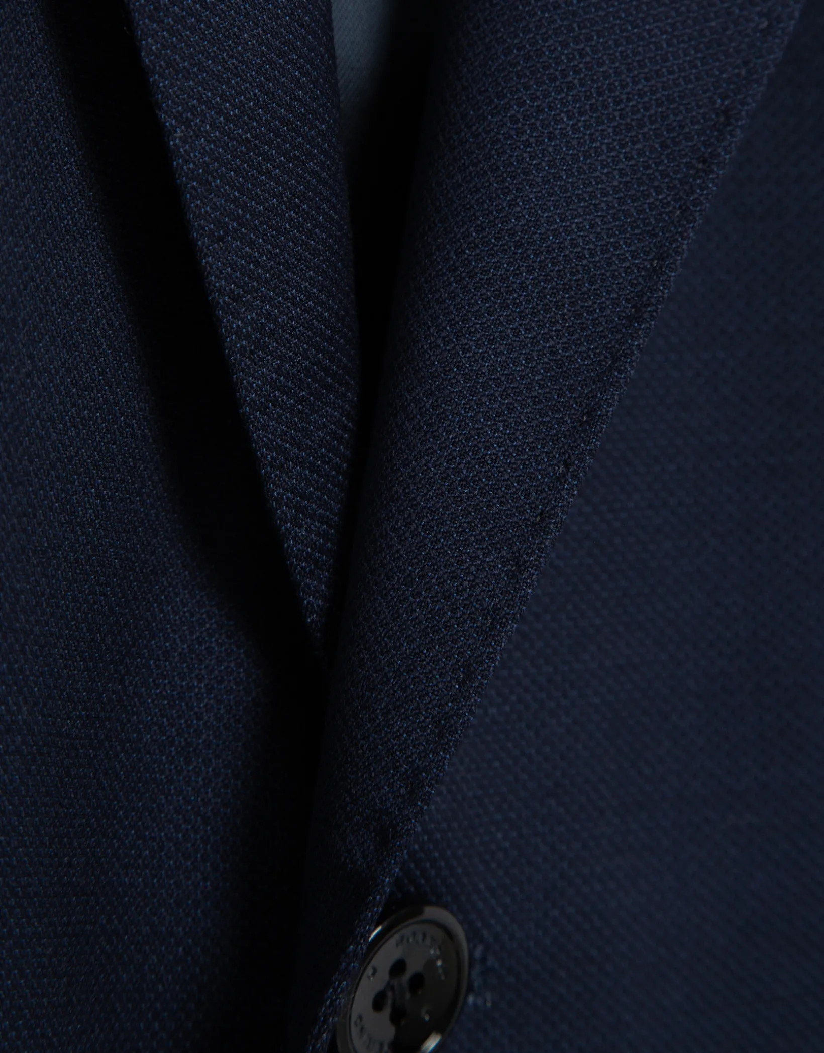 Traje half canvas regular fit microestructura azul marino