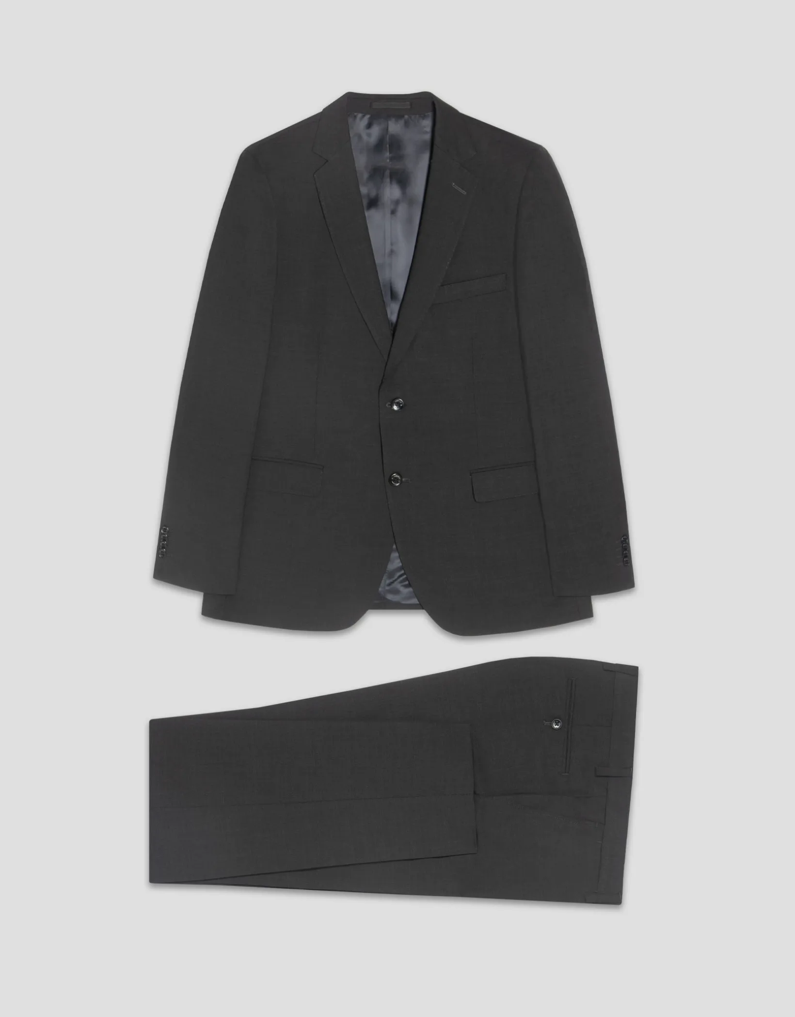 Traje half canvas regular fit gris oscuro
