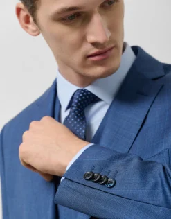 Traje half canvas slim fit cuadros tonos azules