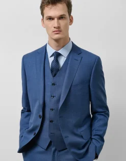 Traje half canvas slim fit cuadros tonos azules