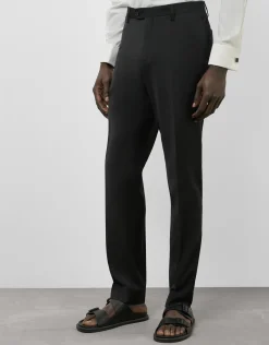 Traje half canvas slim fit liso negro