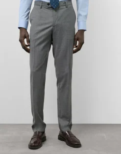 Traje half canvas slim fit falso liso gris oscuro