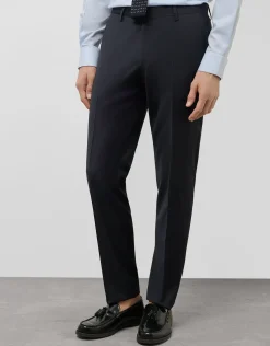 Traje half canvas slim fit liso marino