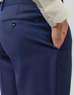 Traje half canvas slim fit falso liso azul tinta oscuro