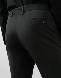 Traje half canvas slim fit liso gris oscuro