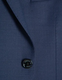 Traje half canvas slim fit falso liso azul tinta oscuro