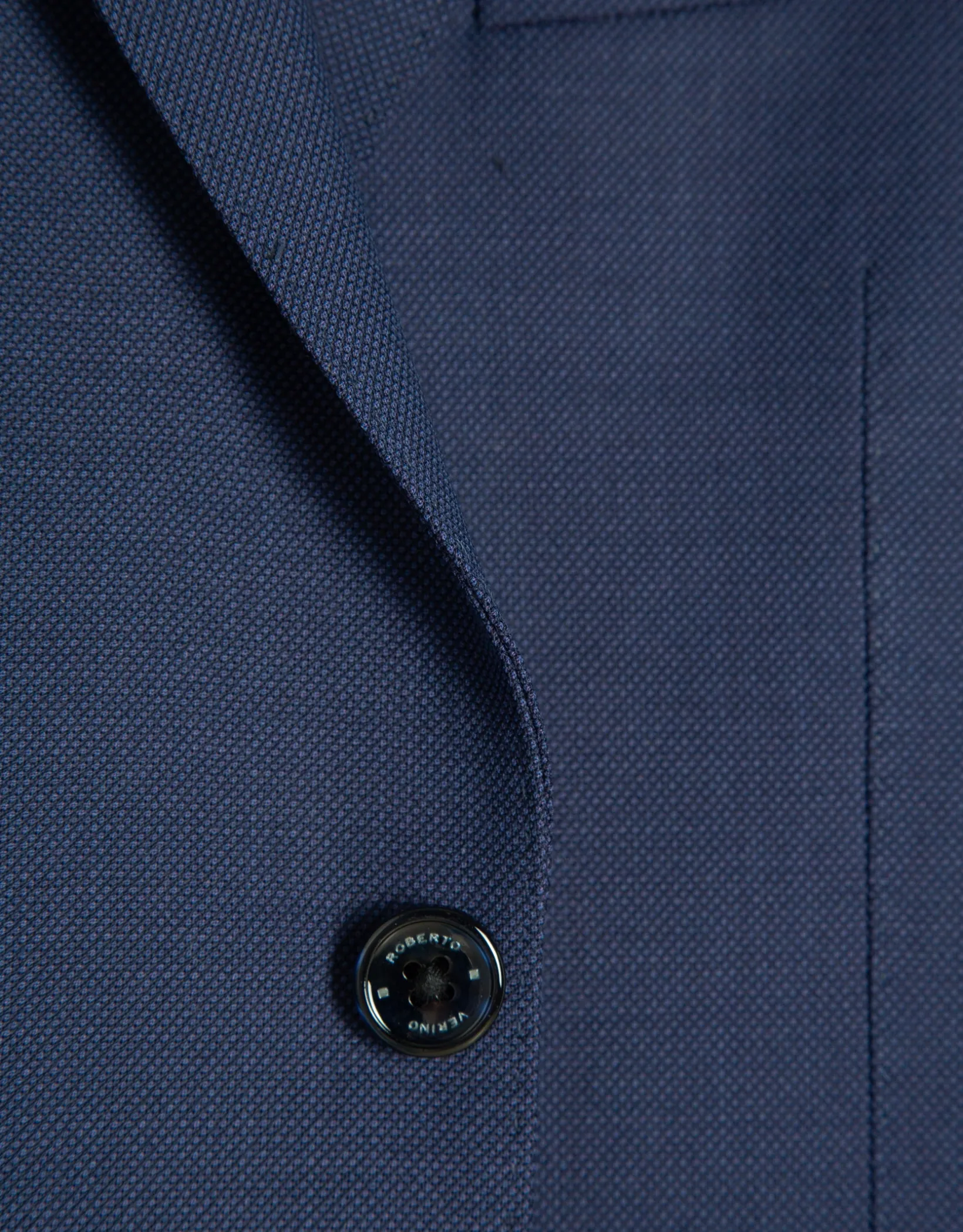 Traje half canvas slim fit falso liso azul tinta oscuro