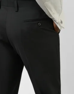 Traje half canvas slim fit liso negro