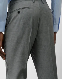 Traje half canvas slim fit falso liso gris oscuro