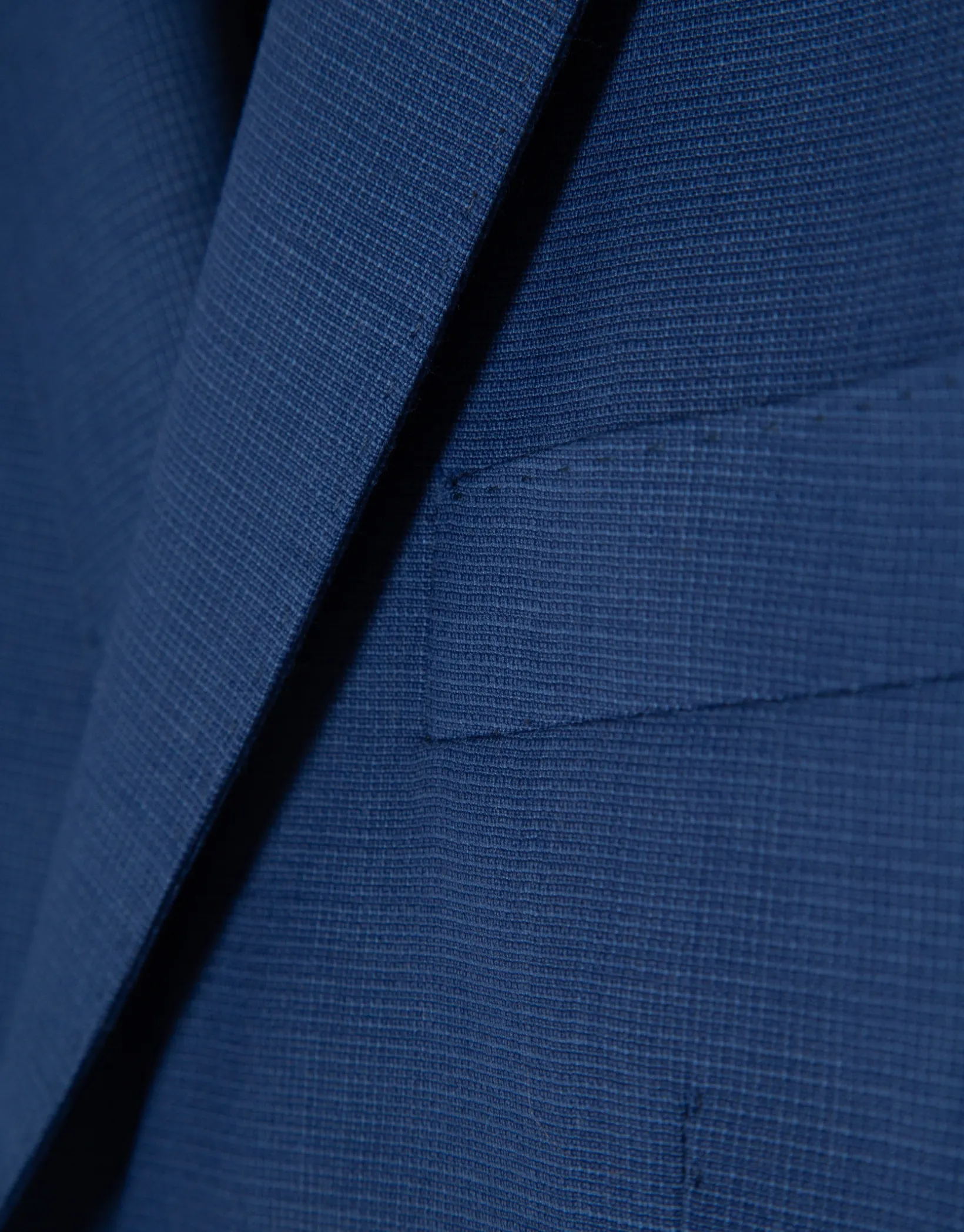 Traje half canvas slim fit microestructura azul
