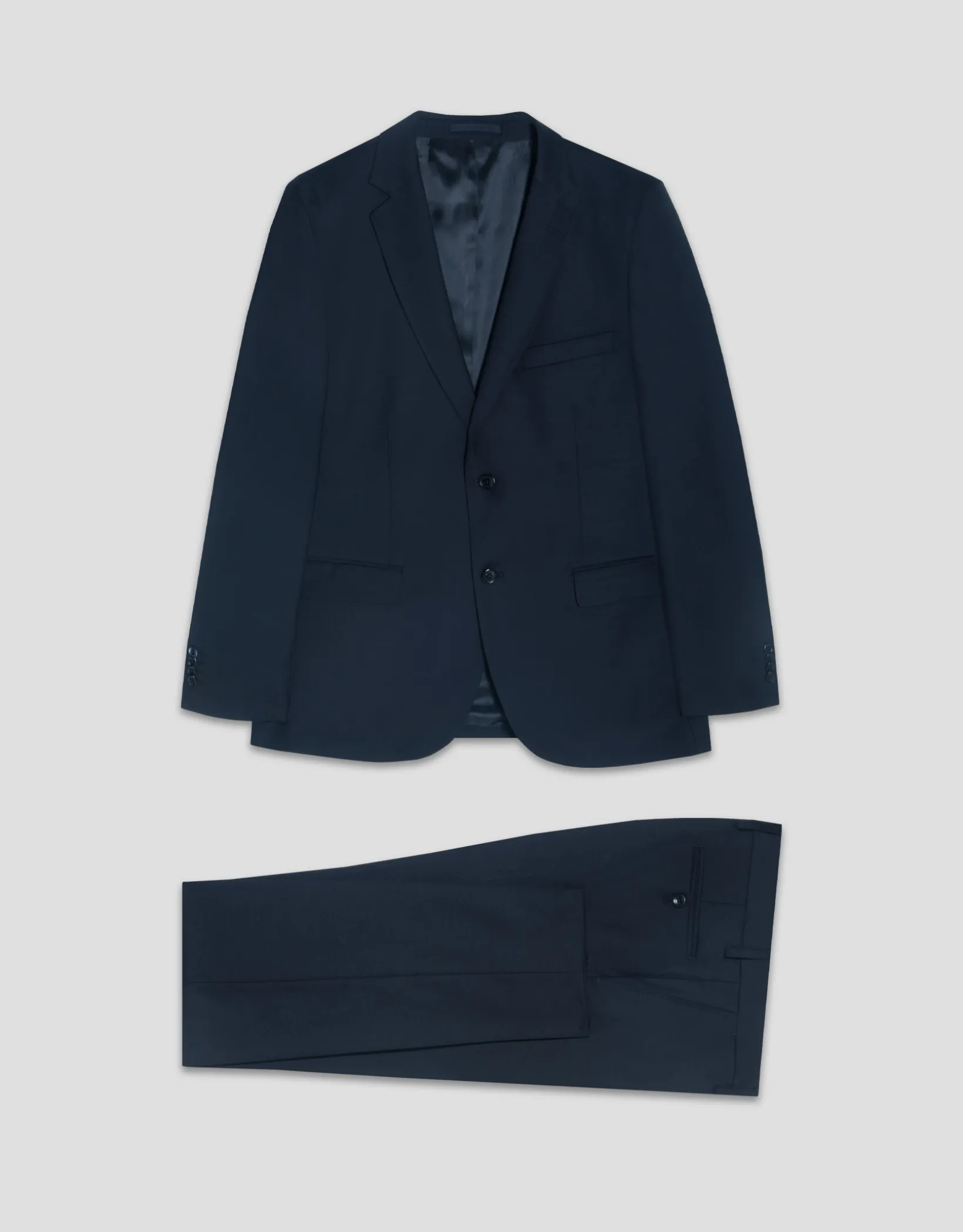 Traje half canvas slim fit liso marino