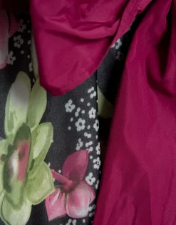 Vestido camisero midi con cinturón crepe georgette estampado floral verde