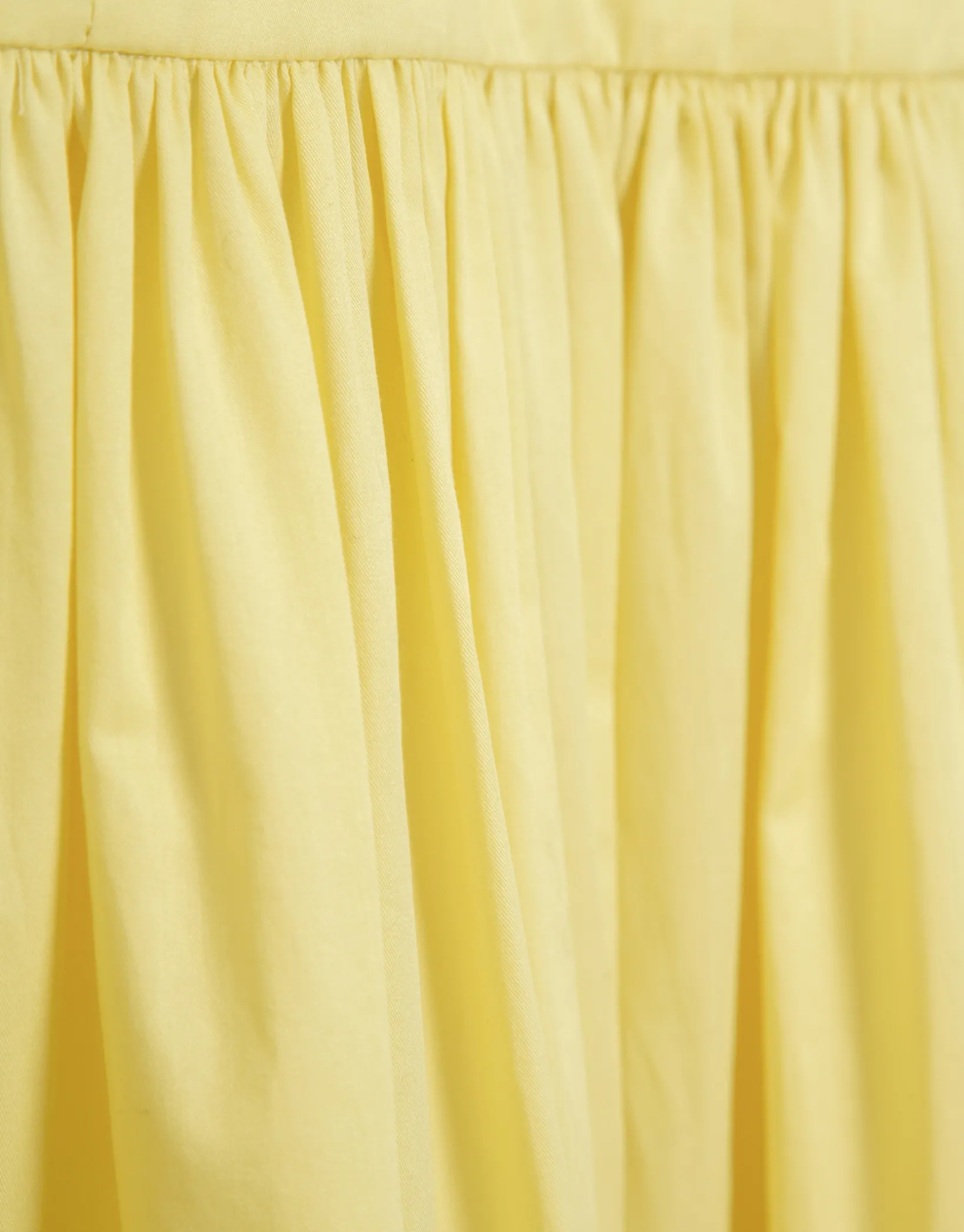 Vestido midi de sisas en algodón amarillo