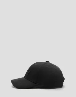 Visera nailon negro con logo en relieve