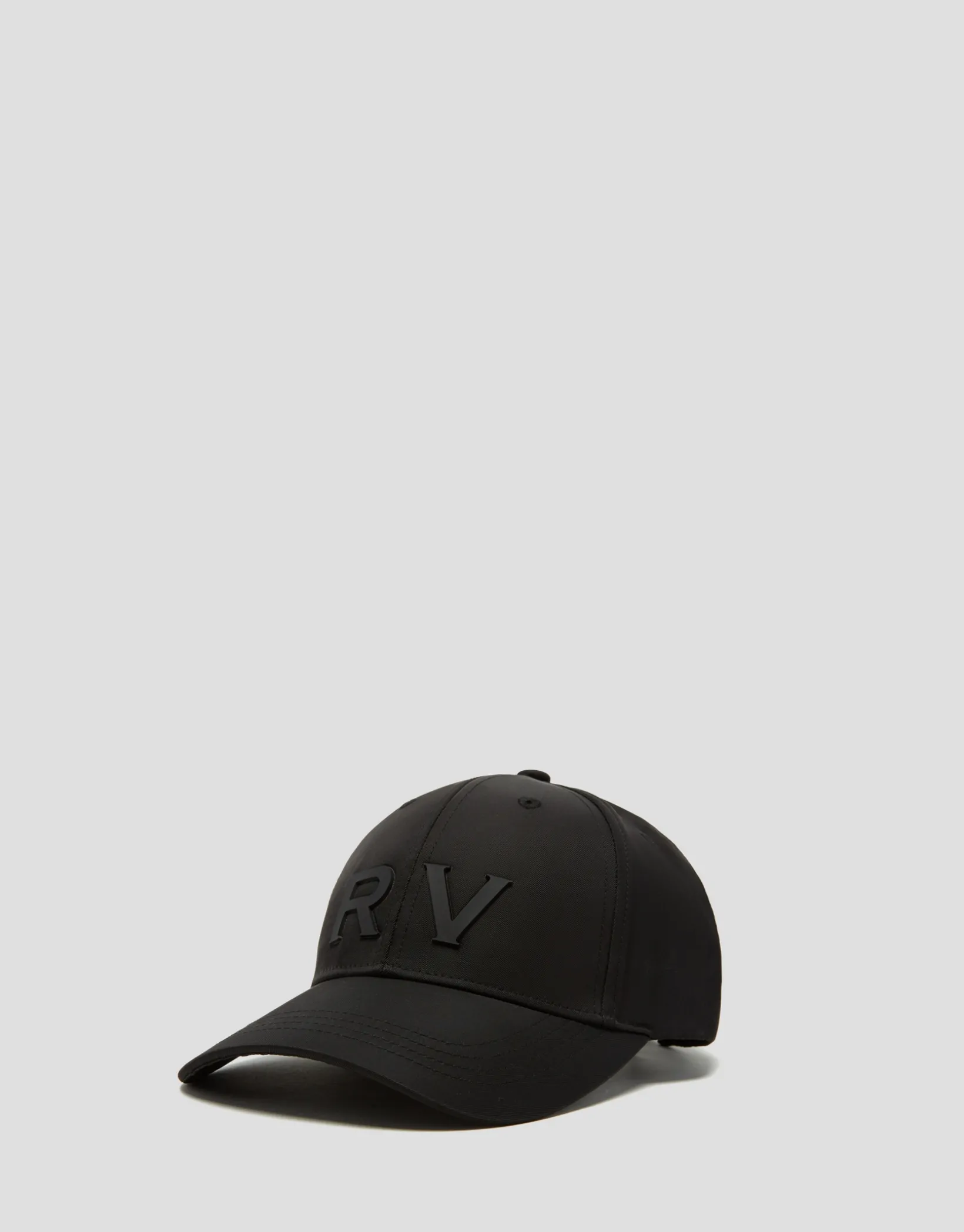 Visera nailon negro con logo en relieve