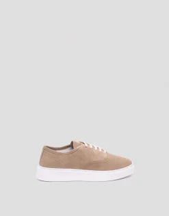 Zapatilla deportiva serraje visón